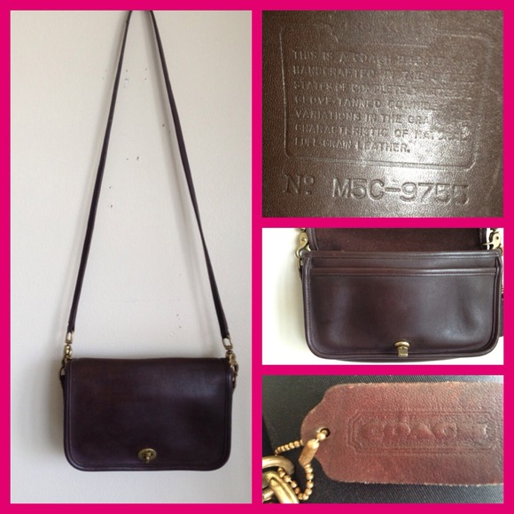 Coach Handbags - Vintage Coach Brown Leather Cross Body
