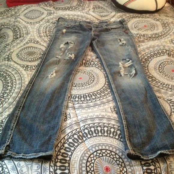 Silver Frances Bootcut - very distressed