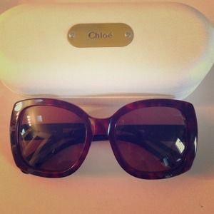 Amazing Chloe sunnies in original leather case!