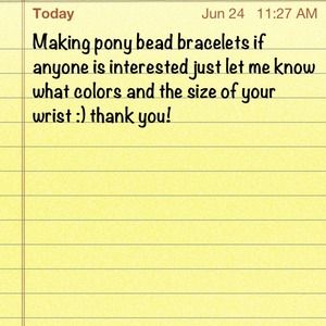 Making and selling pony bead bracelets :)