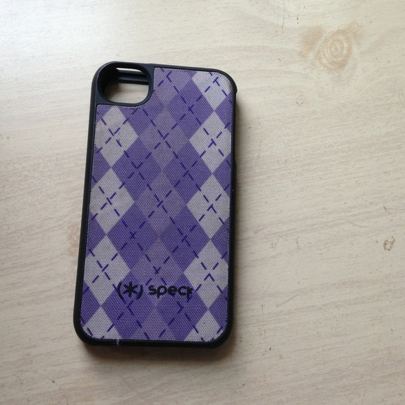 Purple argyle Speck case