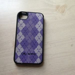 Purple argyle Speck case