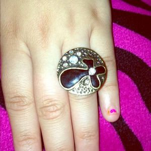 Cute unique cross ring