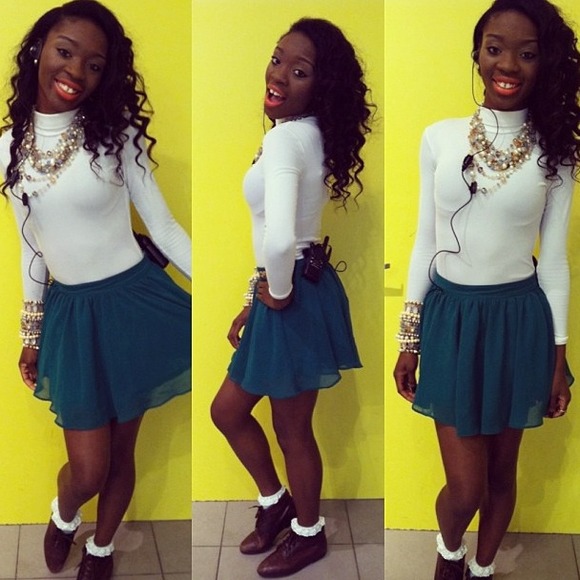 Forever 21 Green Summer Skirt