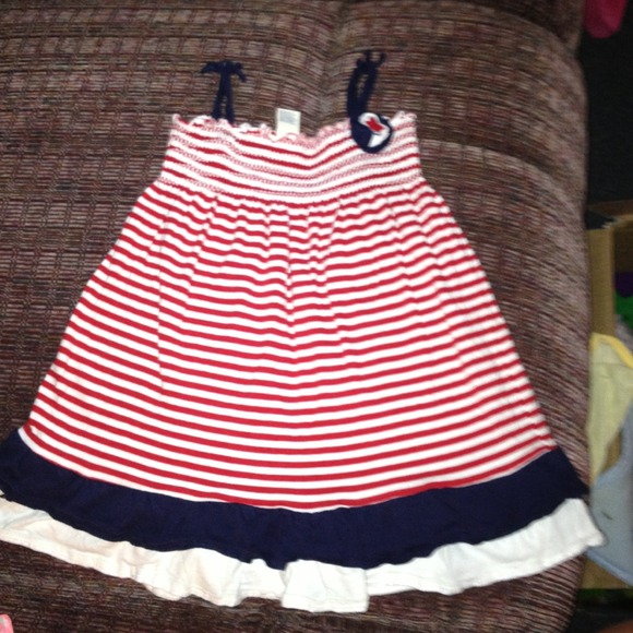 Red white and blue baby girl toddler dress