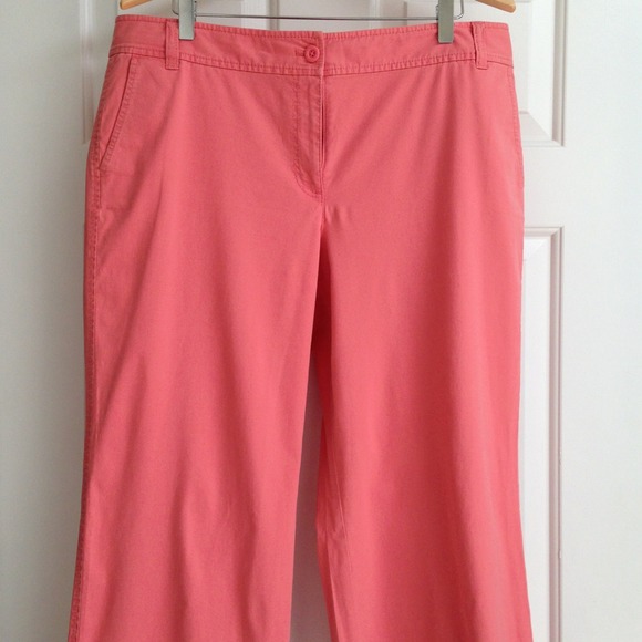*SOLD* LOFT Wide-legged Sun washed Salmon Khakis