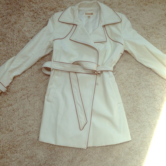 Cream trench coat