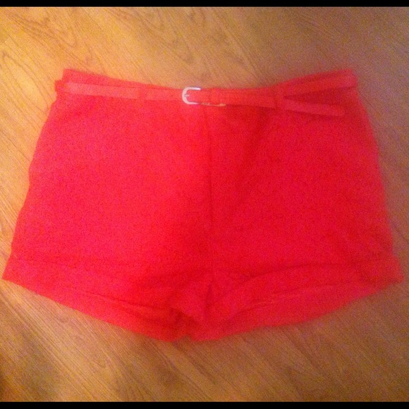 High waisted lace shorts