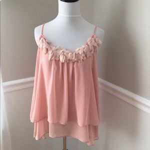 Lauren Conrad Blush Pink Two Tier Tank