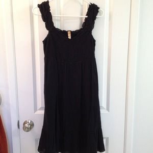 Black ruffle dress