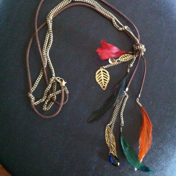 Feathered necklace