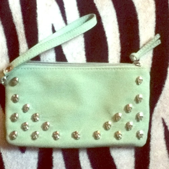 Mint Skull Studded Wallet - Picture 1 of 3