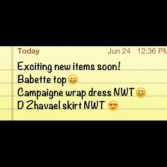 New items will be listed today!