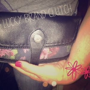 SOLD Lucky Brand Like New leather clutch