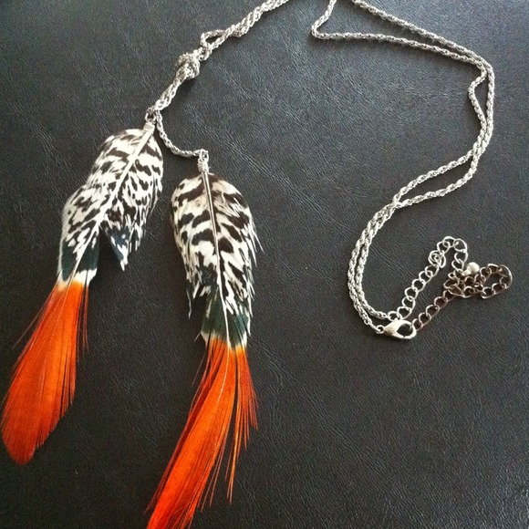 Feathered necklace!!