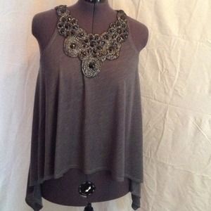 Grey handkerchief top