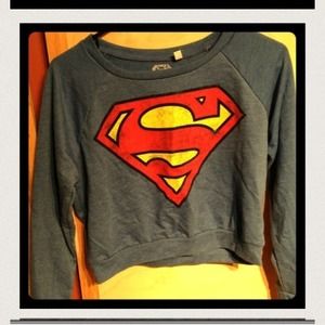 Reserved Superman Cropped Sweater