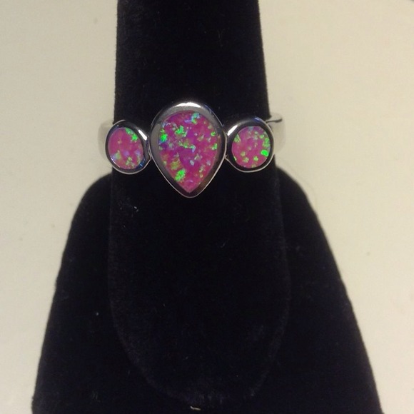 Jewelry - Pink Fire Opal ring .925 stamped