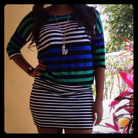 Stripped Top & Matching Skirt..