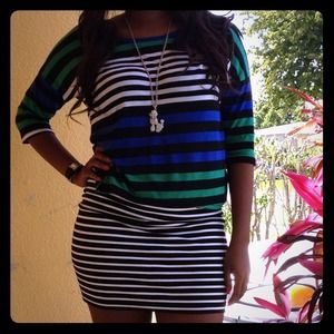 Stripped Top & Matching Skirt..