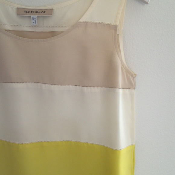 Sold!  See by Chloe silk color block tank - Picture 3 of 4
