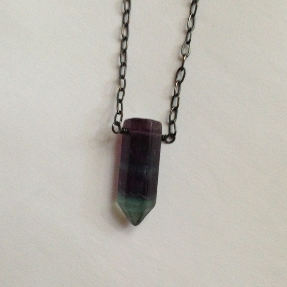 SOLD garnet  pendant necklace - Picture 2 of 4