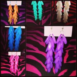 Long color earrings