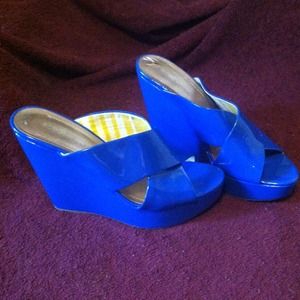 BCBGeneration wedge sandals.