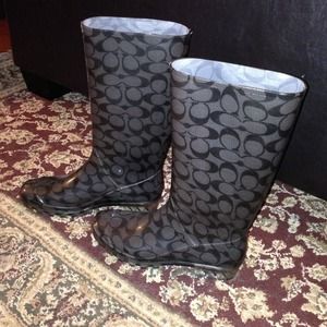 ❗FINAL REDUCTION!!New Coach Rain boots-grey size 8