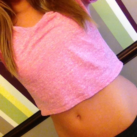 Cute pink crop top