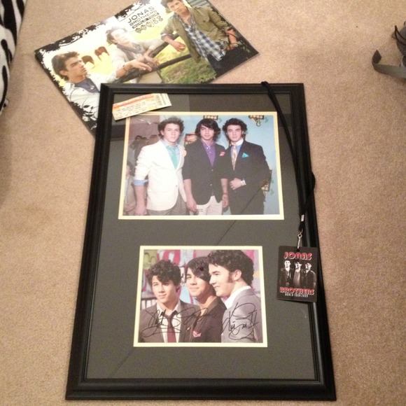 Signed Jonas brothers picture and additional pic