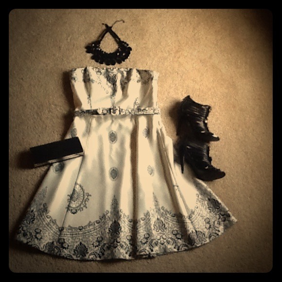 White House Black Market strapless cocktail dress