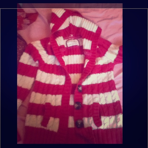 Hooded knit sweater!