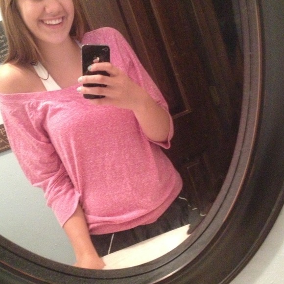 Pink slouchy loose top