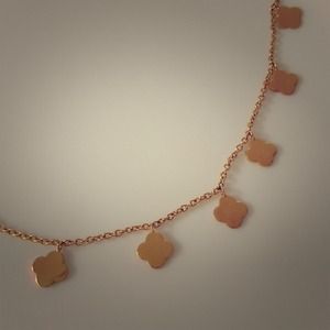 Gold plated clover necklace