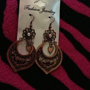 Cute brown earrings