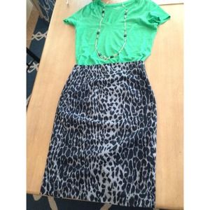 ***SOLD***Express Animal Print Pencil Skirt Size 6