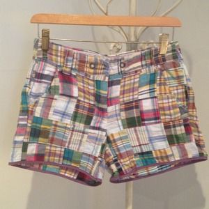 J.Crew Summer Colorful Madras Shorts in Size 0
