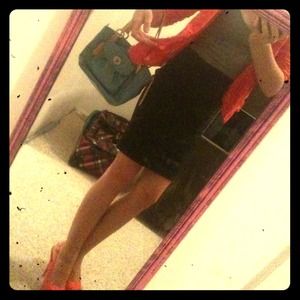 Fitted Pencil Skirt w/ Slit
