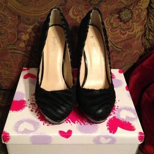 Black Zebra Heels. Red bottoms