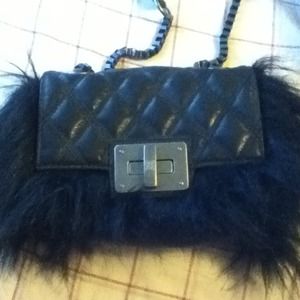 Vera Wang Fur Side Purse