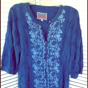 Johnny Was Embroidered Top