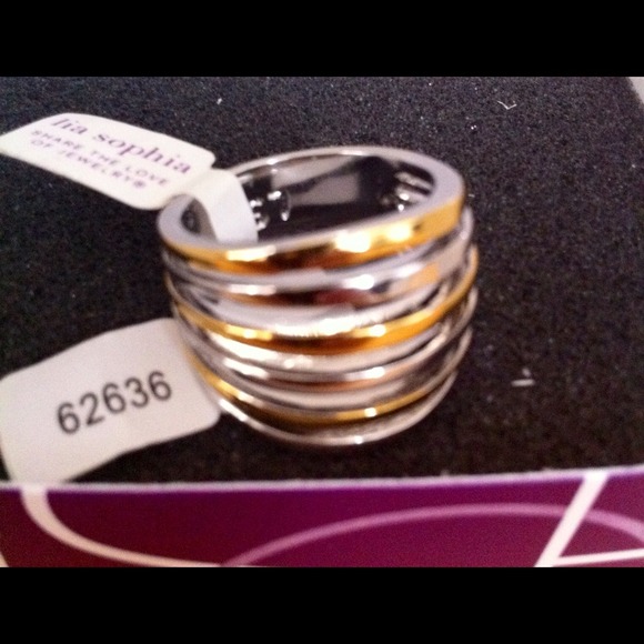 Two Toned Gold And Silver Bundled Ring