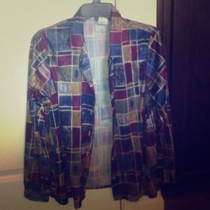 Unique colorful pattern blazer