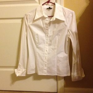 White, long sleeve button up