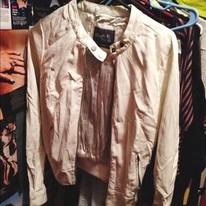 White Leather Jacket.