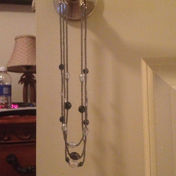 SOLD in bundle!!! Grey beaded necklace