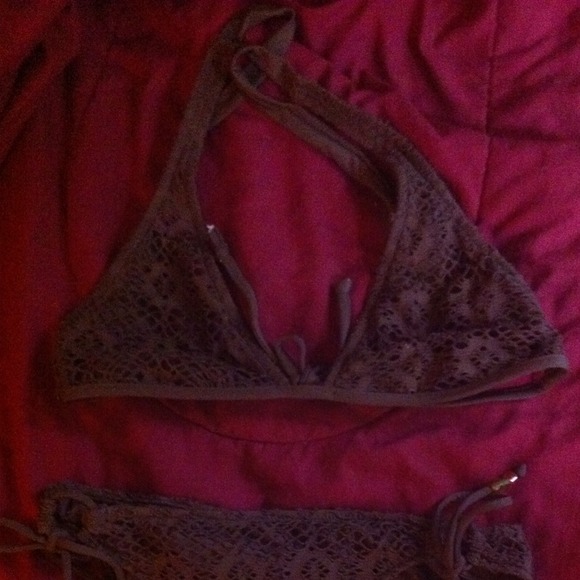 Roxy Rasta Laser-cut Crochet Bikini