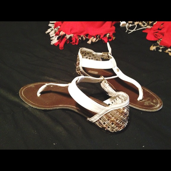 White sandals