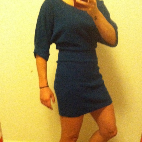 Little Blue Sweater Dress